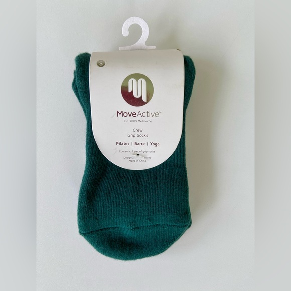 MoveActive Crew Grip Socks, Non-Slip Socks, Pilates Barre Yoga Socks Sz: S 5-7.5 - Picture 4 of 7